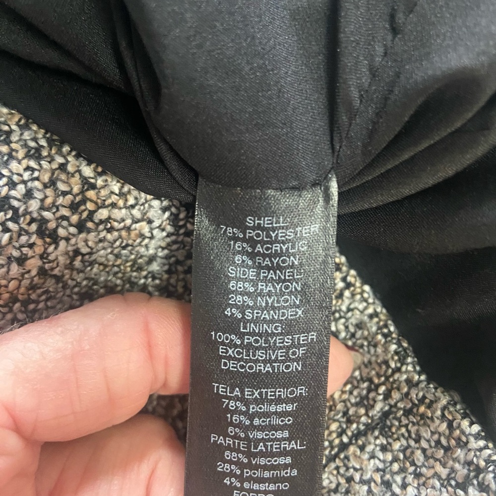 White House Black Market Sz 2 Gray and Black Tweed Women’s Blazer - Picture 8 of 16